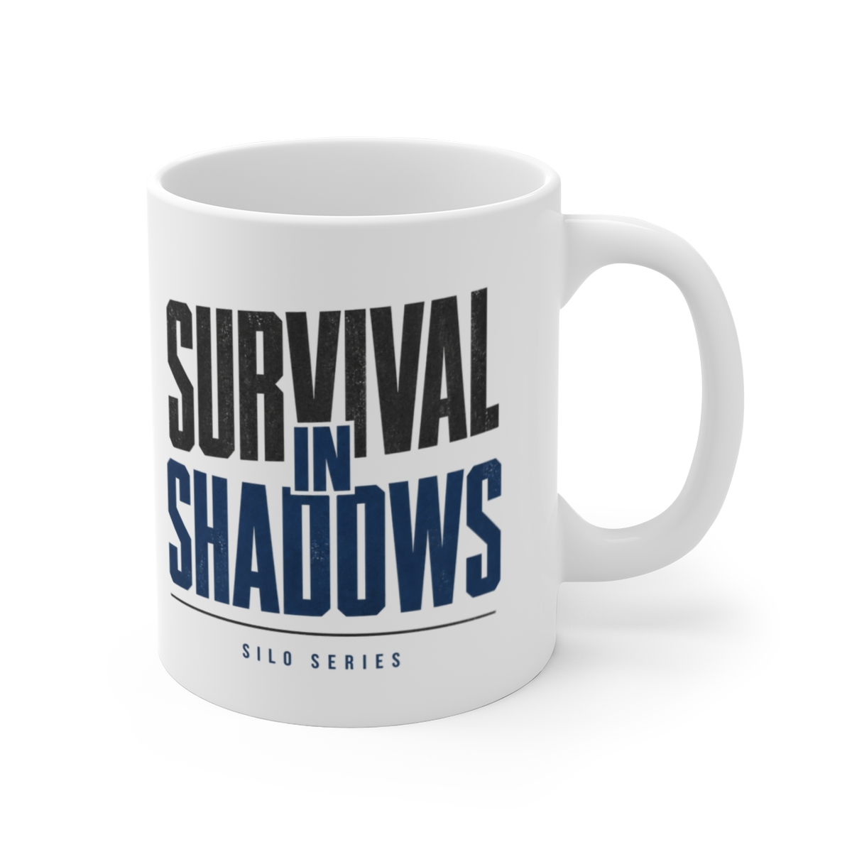 Silo "Survival in Shadows" White Mug